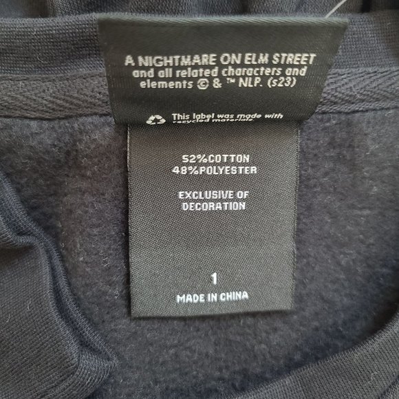 A Nightmare On Elm Street Halloween Lace Up Crewneck Sweater Plus Size 1X - Picture 5 of 6